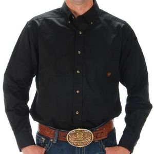 Mens Ariat Black Button Up Shirt